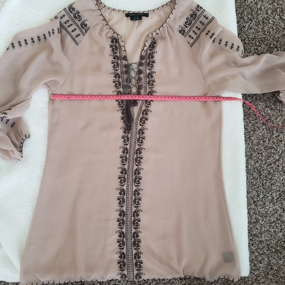 BCBGMaxazria tunic size 0 long sleeve old pink color - Picture 8 of 11